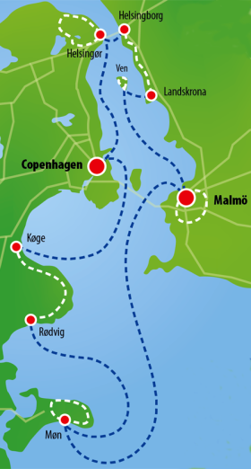 Boat & Bike - Denmark & Sweden - map