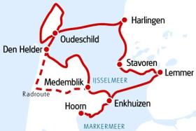 Cycling in North Holland - map