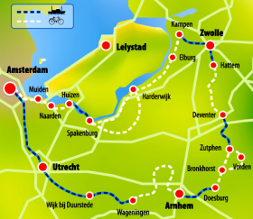 Holländische Hansetour - Premiumtour Magnifique II - Karte